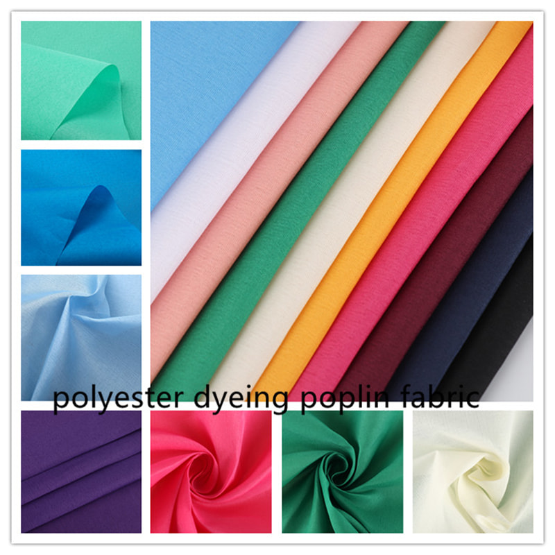 TMIE-08-5-2 112CM Bredd Lättvikt 75GSM Anpassad färg och Mer än 100+färger Färgat foder Polyester Poplin Tyg