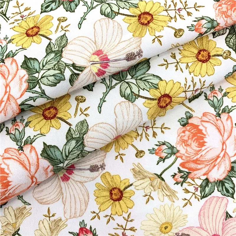 TMIE-08-3-3 120GSM Customized Print Twill Polyester Poplin Tyg